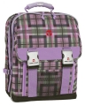 TAKE IT EASY Schulrucksack Set PLAID lila