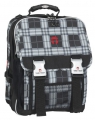 TAKE IT EASY Schulrucksack Set PLAID schwarz