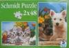 Schmidt Puzzle 2x48 Teile Tierfreundschaft