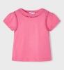 mayoral Mädchen T-Shirt Kurzarm Lochsitickerei pink