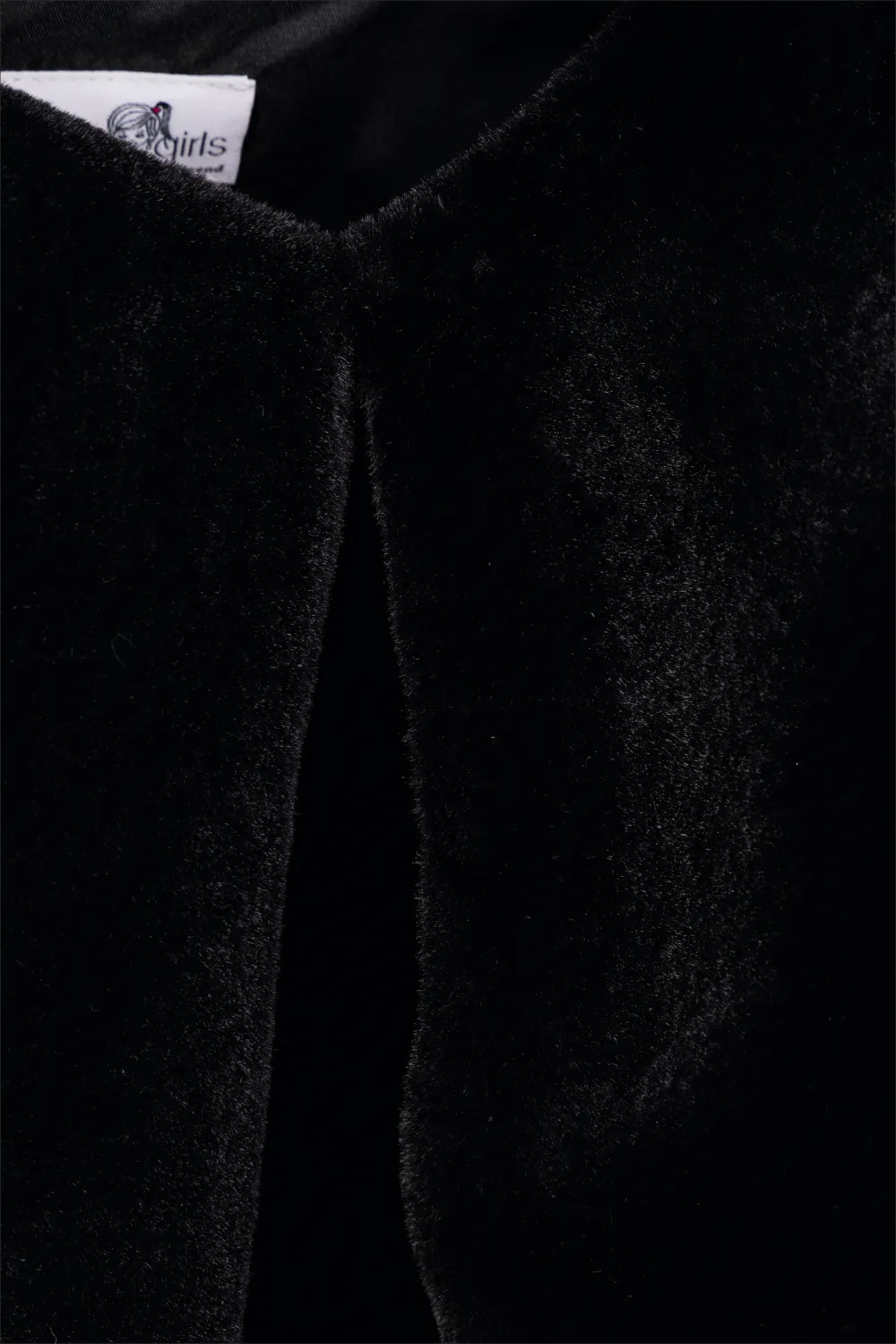 Happy Girls Mädchen Kinder Weste lang Kunstfell schwarz