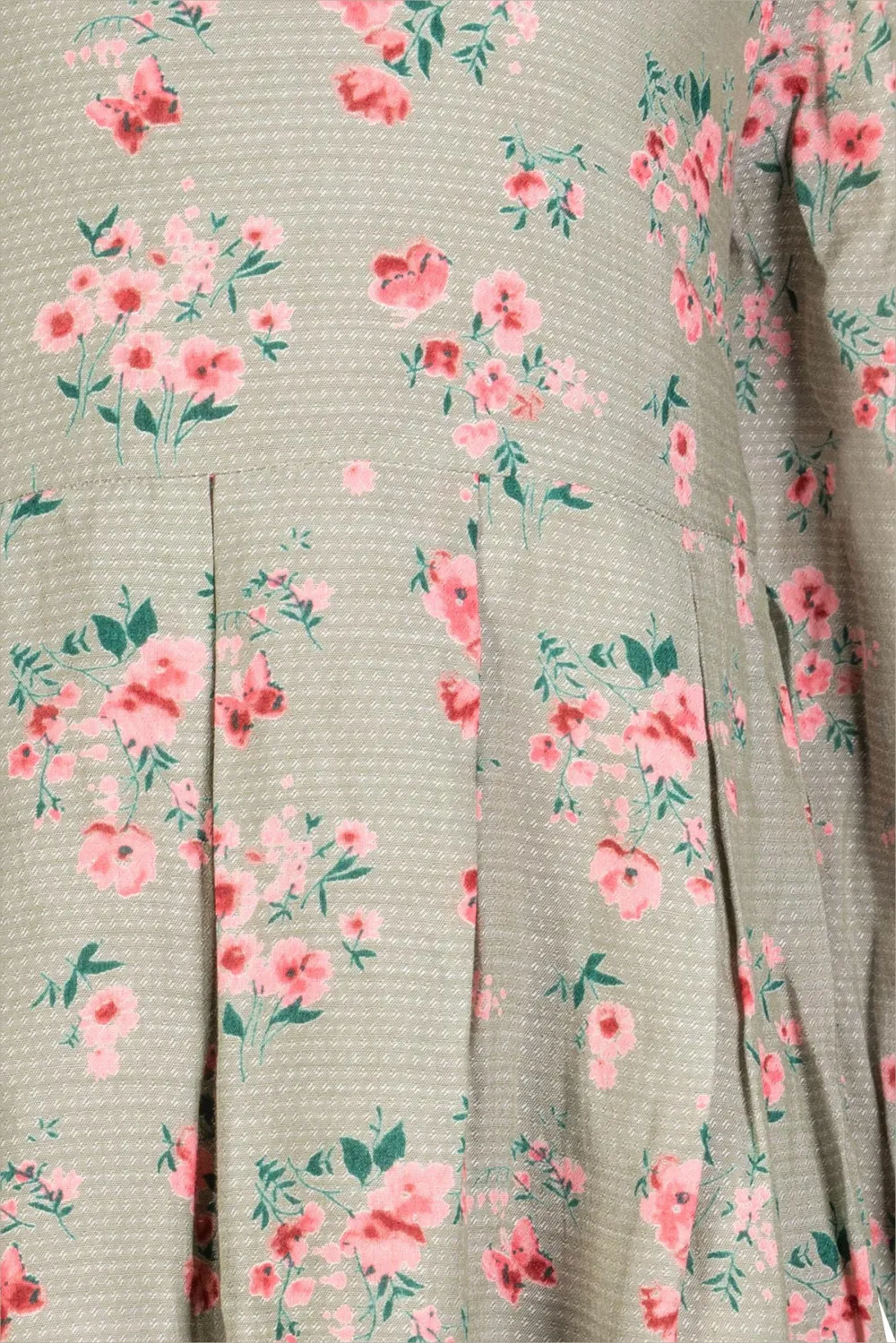 Happy Girls Kinder Kleid Vintage geblümt khaki