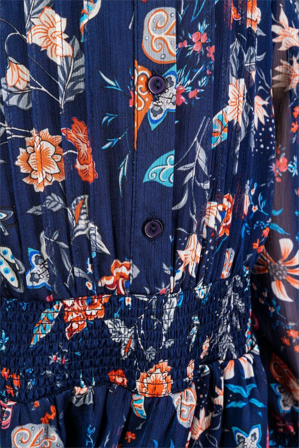 Happy Girls Kinder Teens Kleid Volants und Rüschen blau