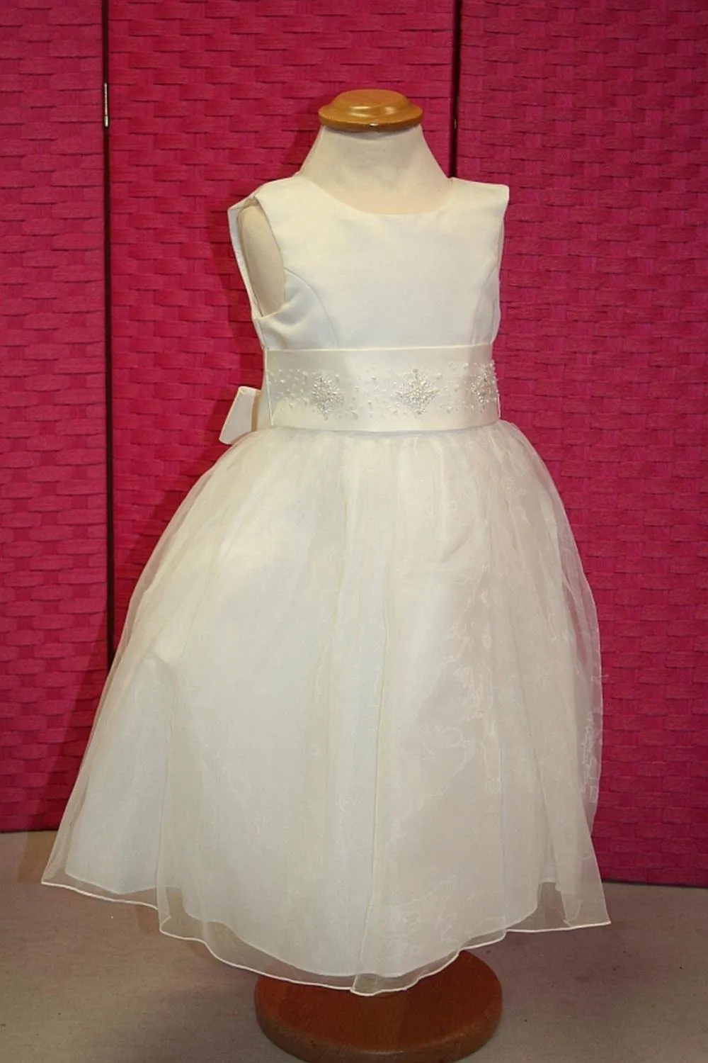 Blumenkind M&auml;dchen Fest Kleid Beatrice wei&szlig;