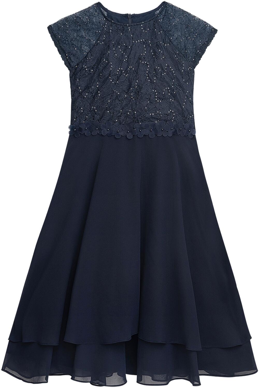 Danamade festliches Teens Kleid Konfirmation Ines blau