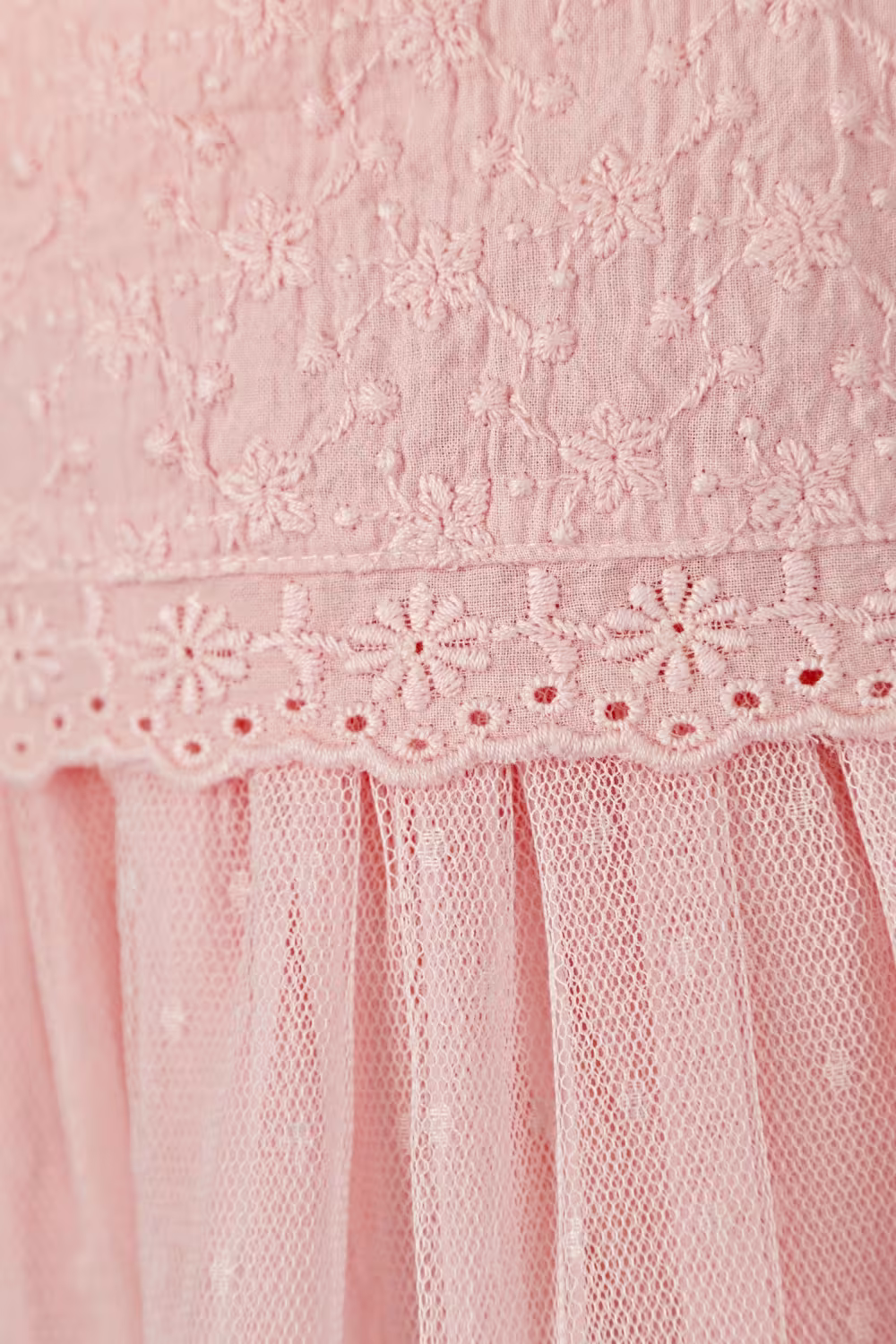 Happy Girls Blumenkind M&auml;dchen Kleid festlich Stickerei rosa