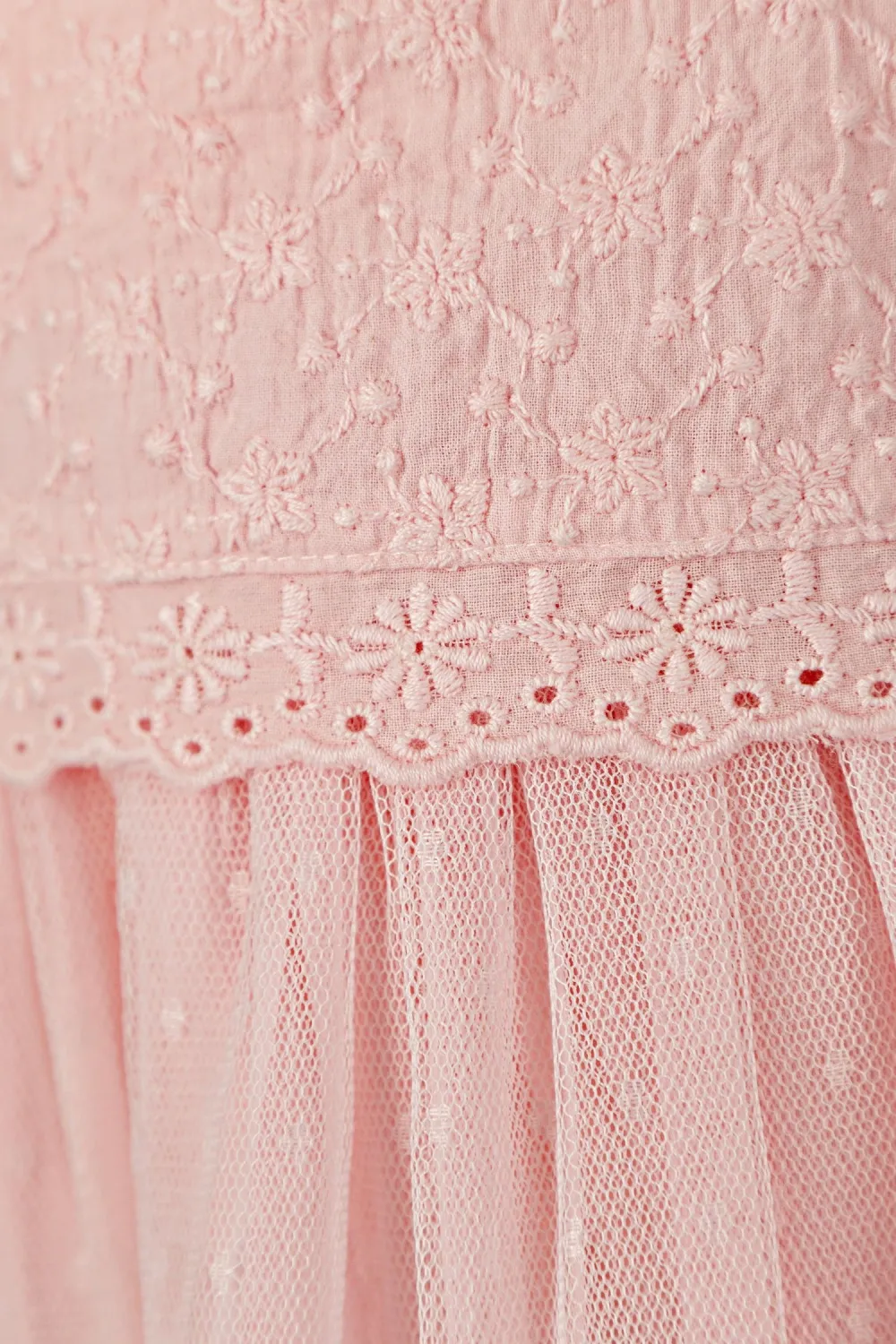 Happy Girls Blumenkind Mädchen Kleid festlich Stickerei rosa