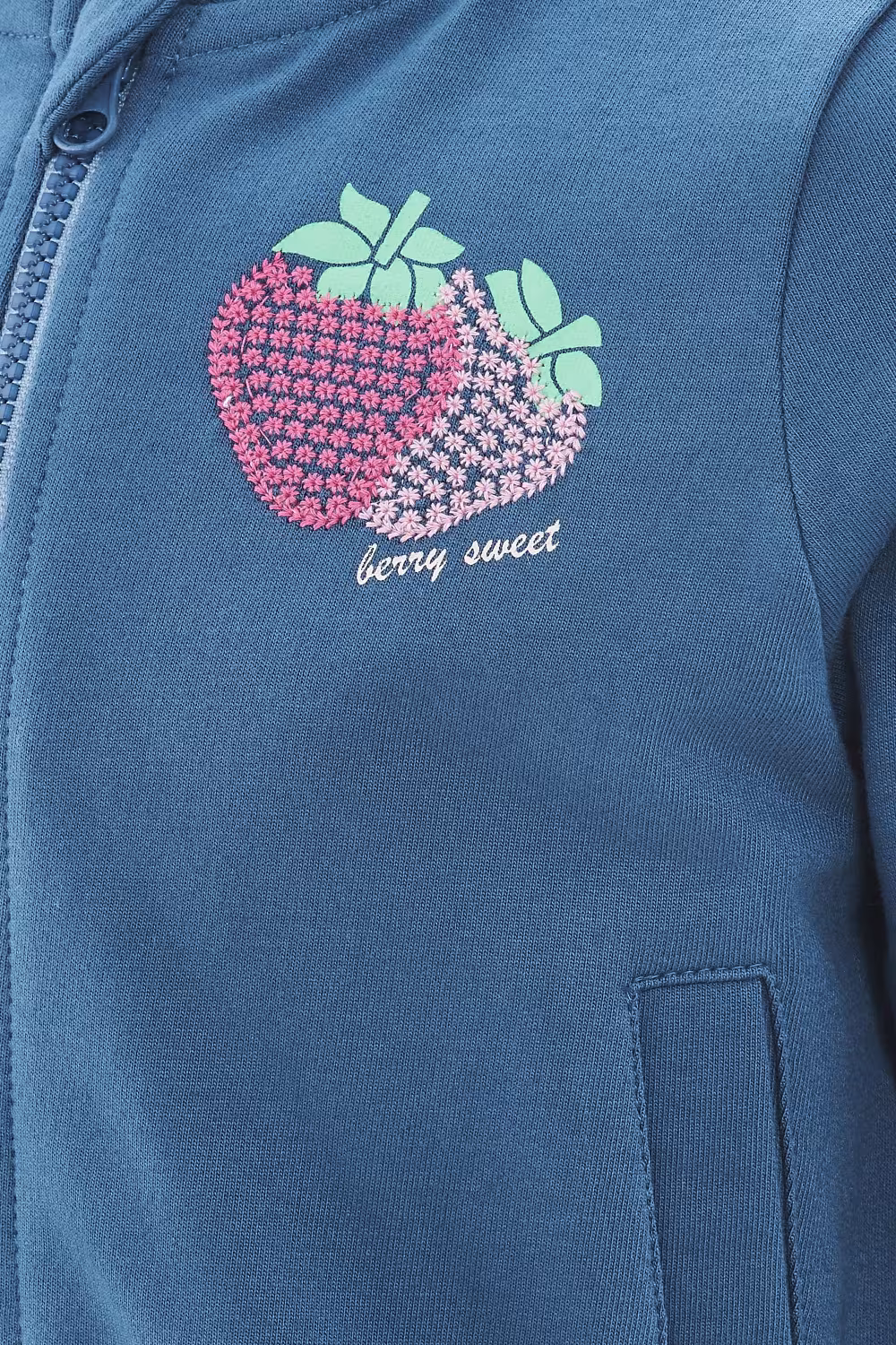 Happy Girls Kinder M&auml;dchen Sweatjacke jeansblau