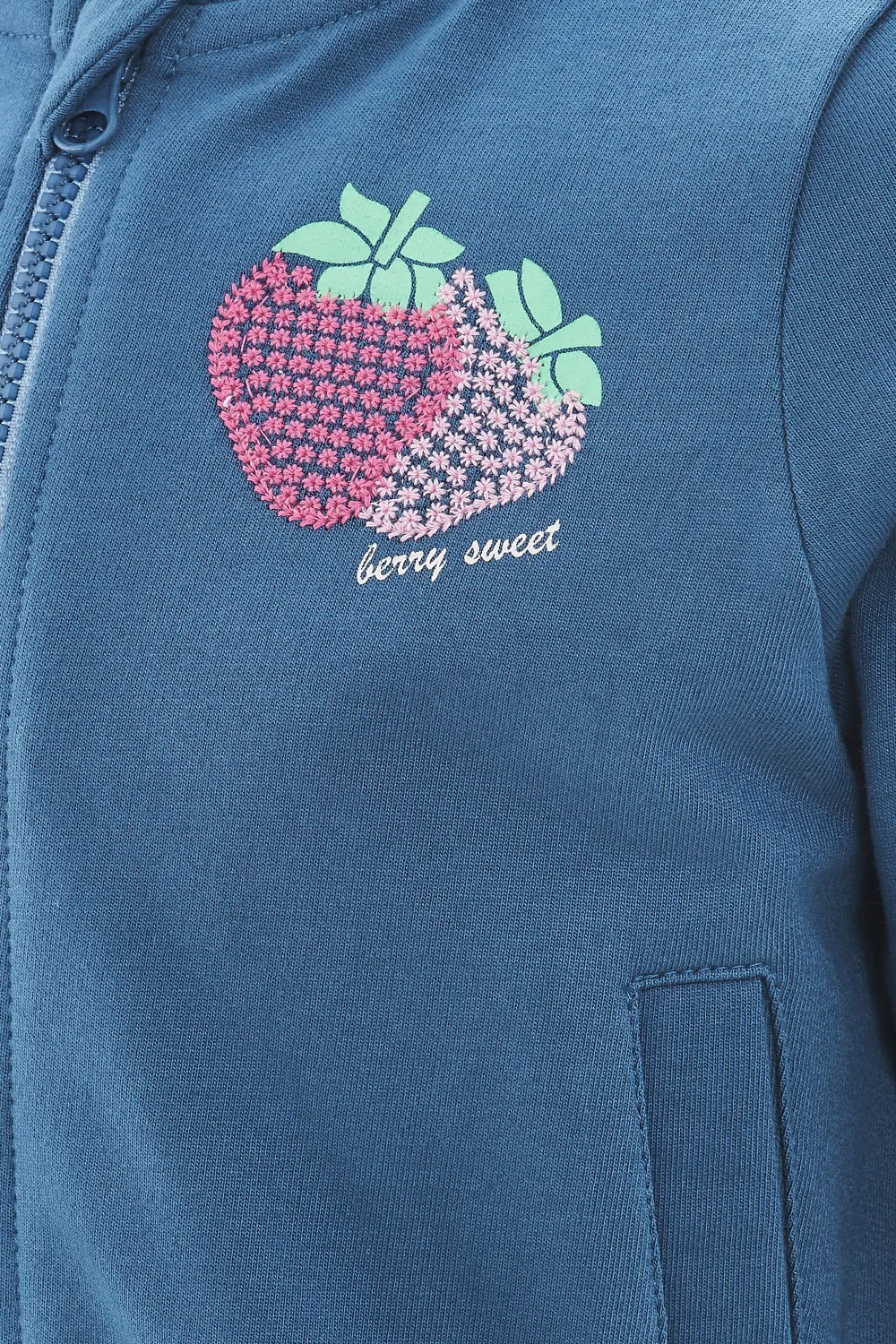 Happy Girls Kinder M&auml;dchen Sweatjacke jeansblau
