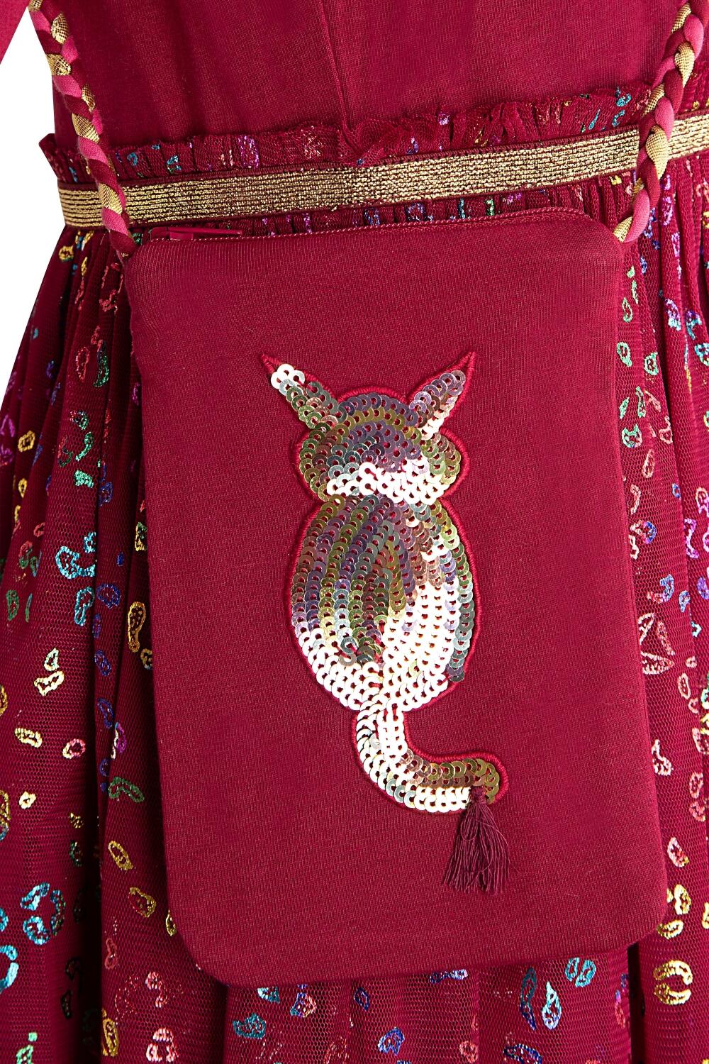 Happy Girls Mädchen Kinder Kleid mit Tasche rot