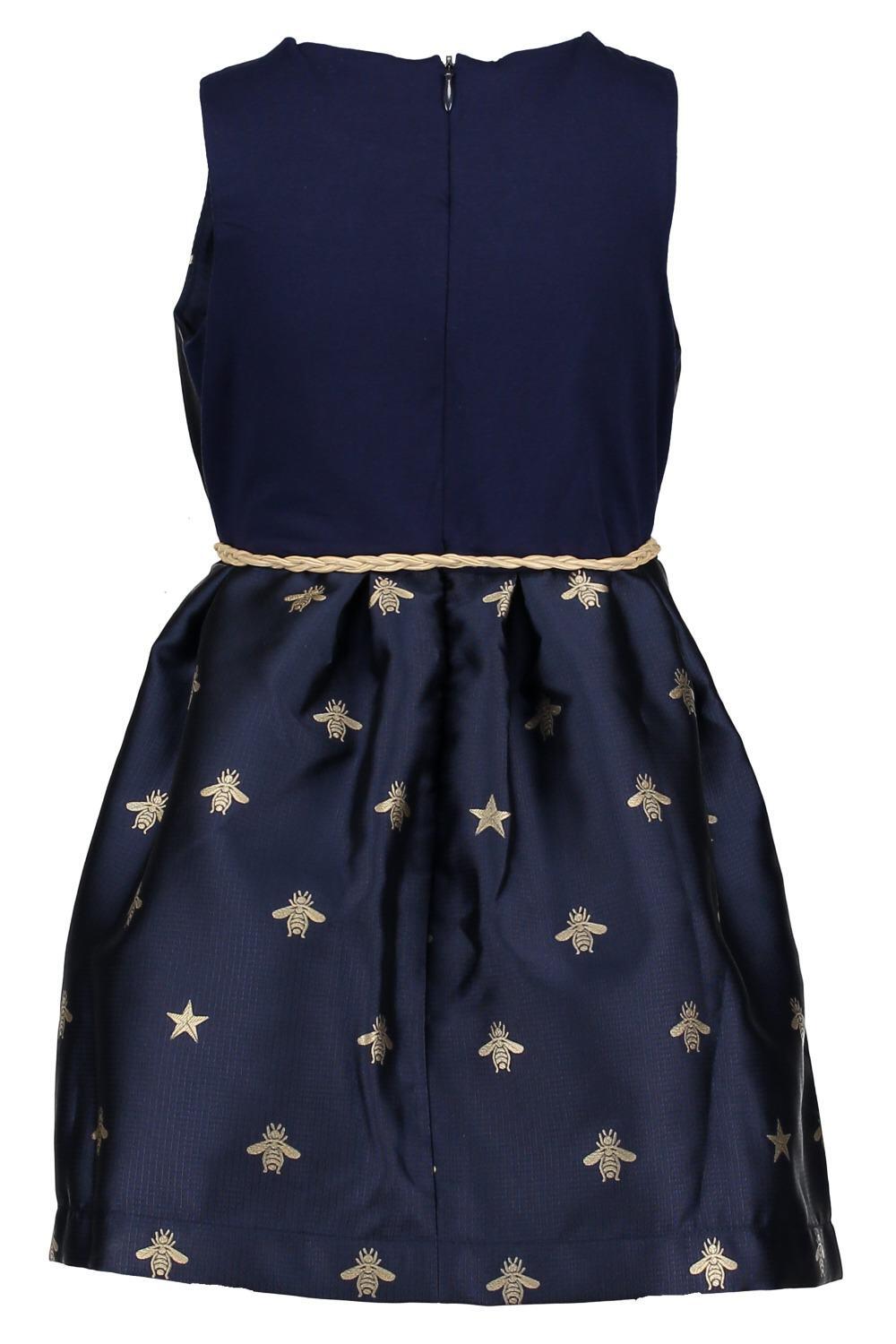 Nono Mädchen Kleid festlich Bienen blau