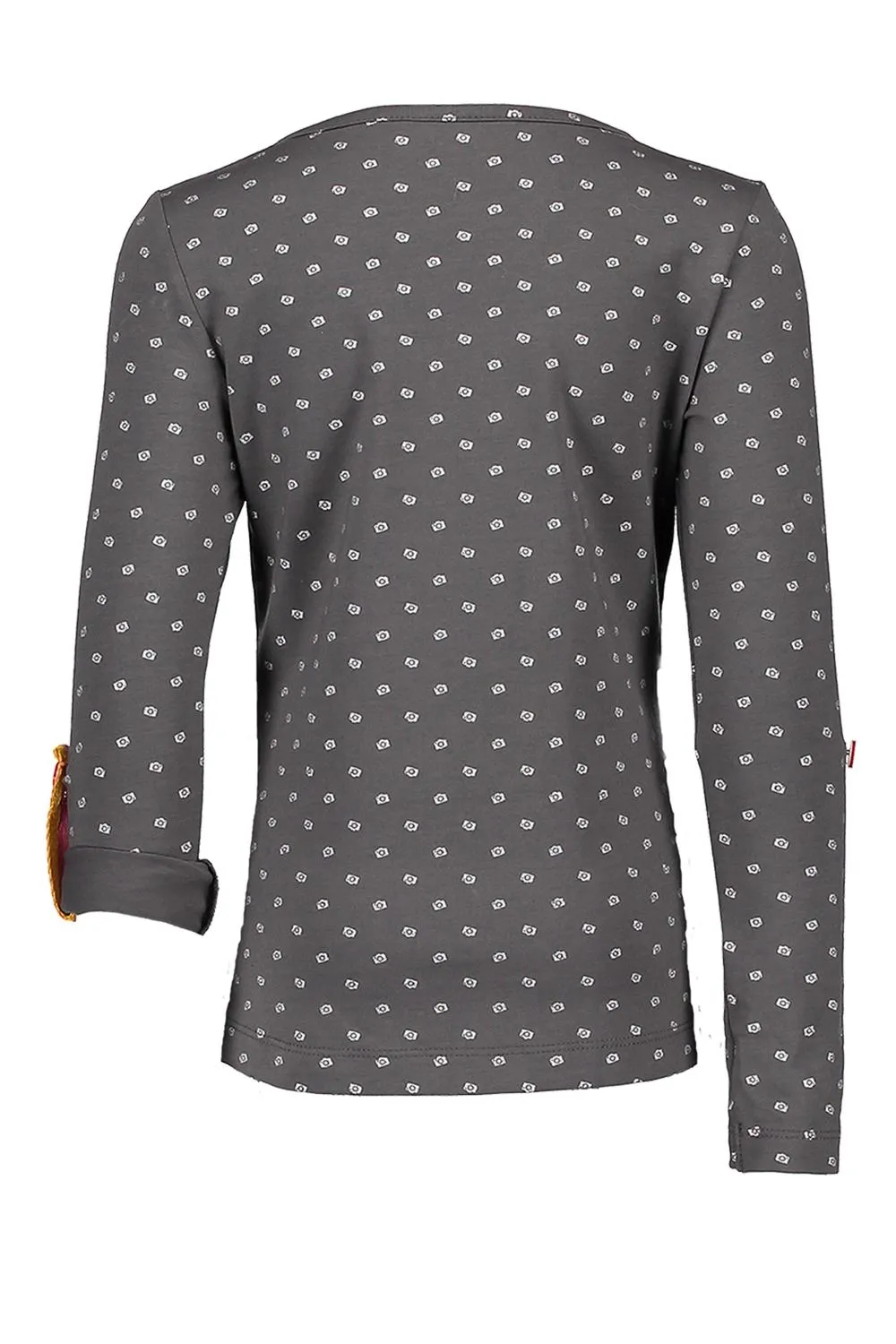 Nono Kinder Mädchen Langarm T-Shirt Komu grau