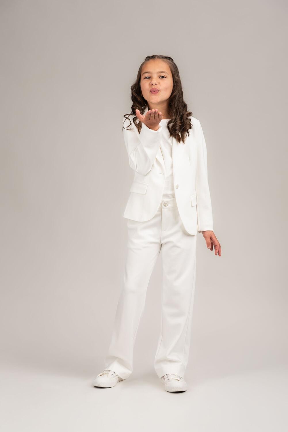 Danamade Teens M&auml;dchen festlicher Blazer ecru