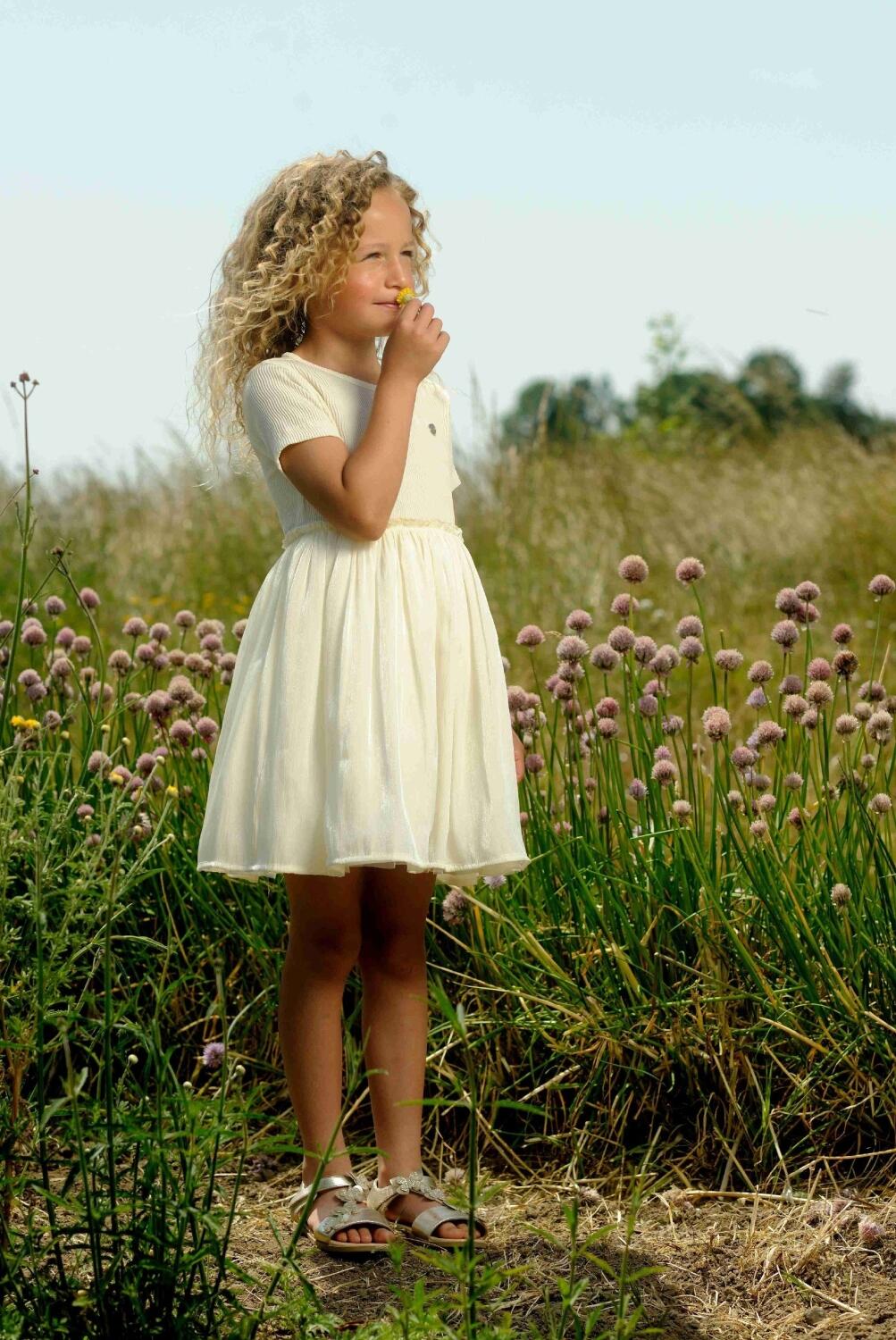 Le Chic M&auml;dchen Kinder Kleid festlich Smoor ecru