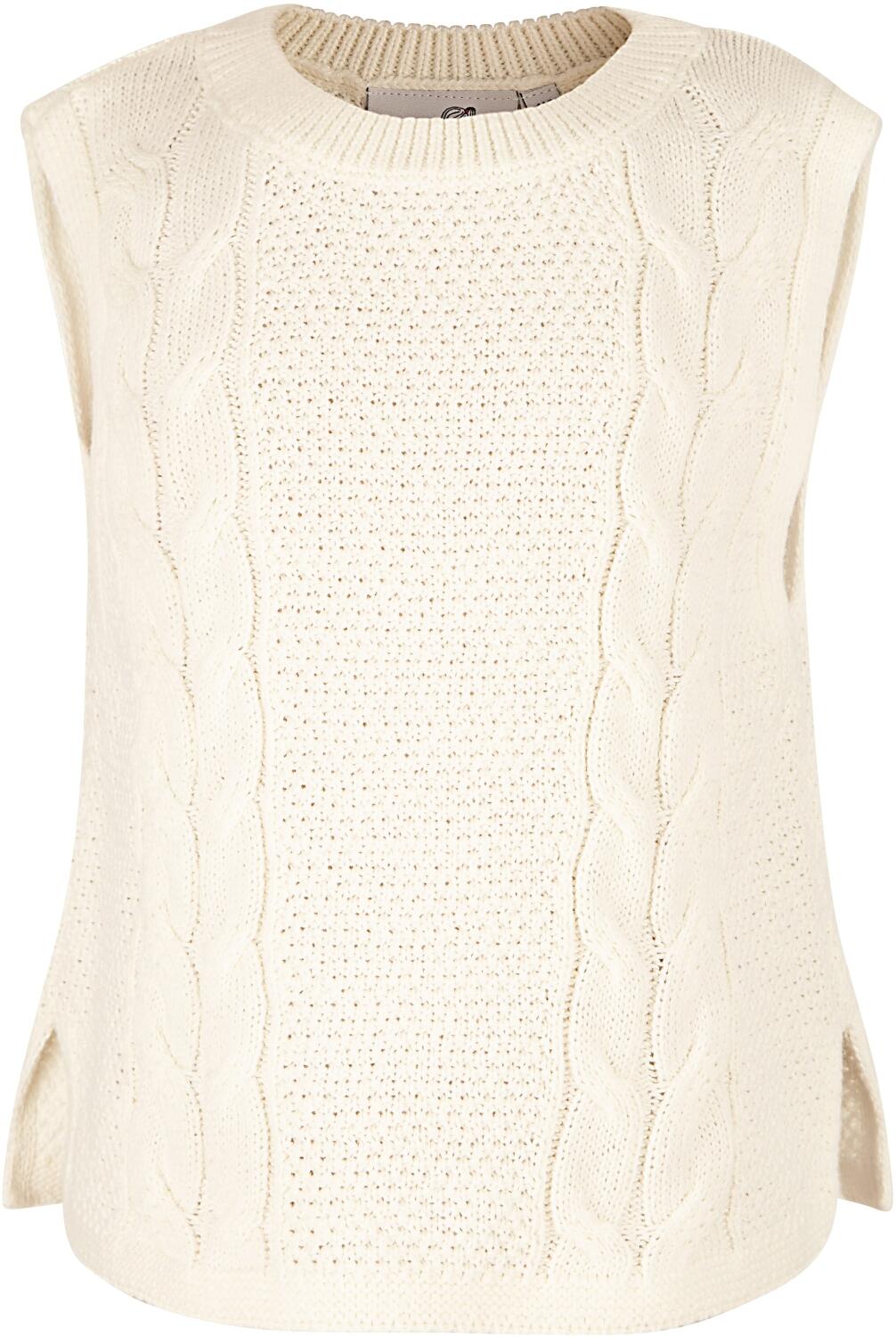 Happy Girls Teens M&auml;dchen Pullunder Zopf ecru