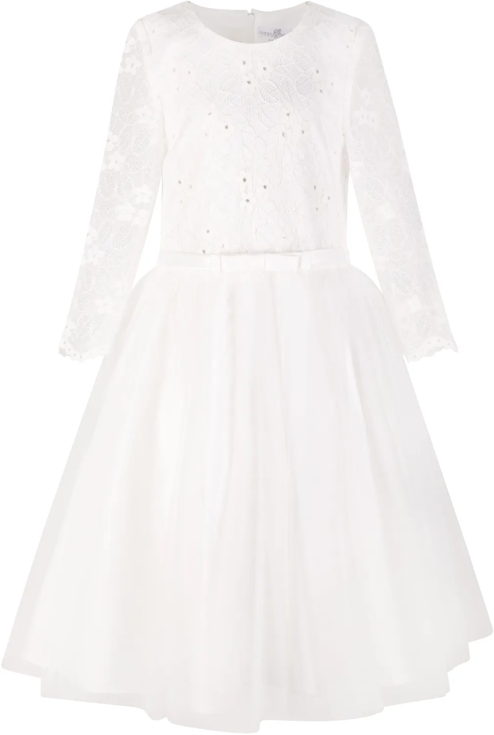 Happy Girls Kommunionkleid Kinderkleid Langarm ecru