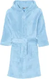 Kinder Bademantel Fleece uni hellblau