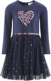 Happy Girls Kinderkleid Mädchen Kleid Herzchen blau