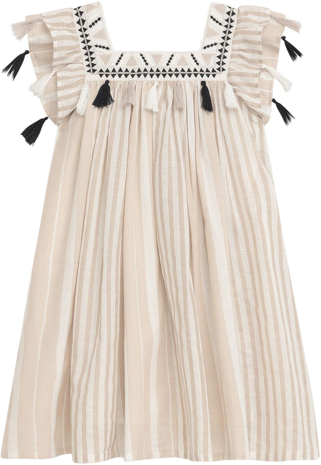 Danamade Teens M&auml;dchen Kleid Sommerkleid Qamar beige