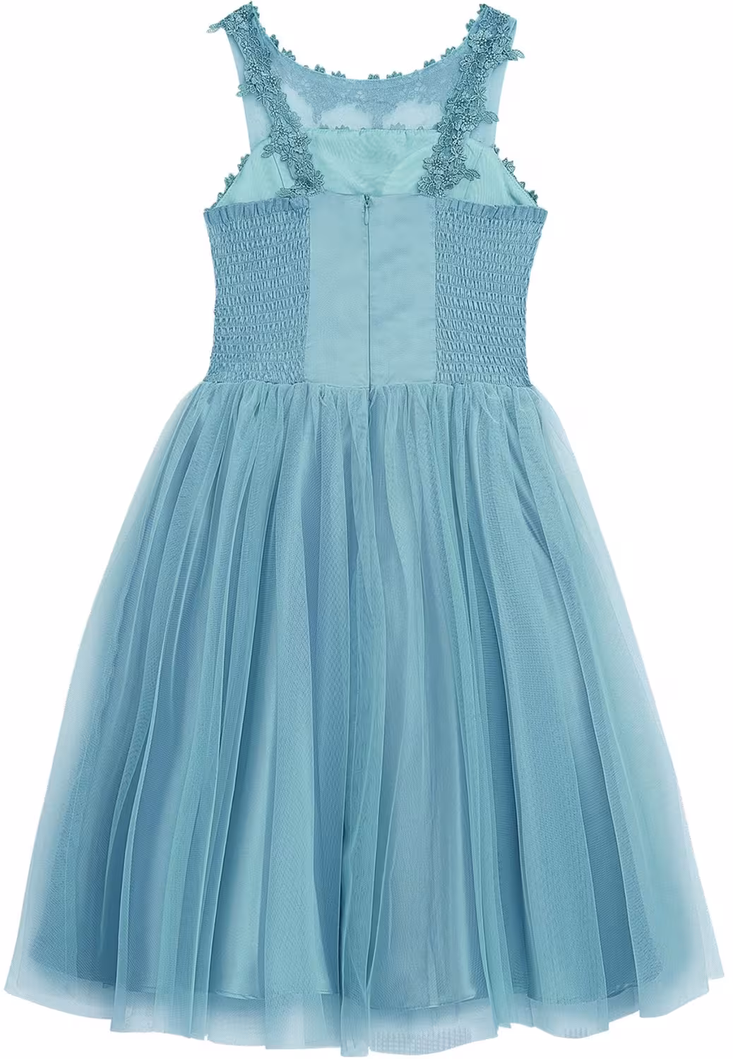 Danamade festliches Teens M&auml;dchen Kleid Celia smoke blue