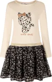 Happy Girls Mädchen Kinder Kleid wild ones beige