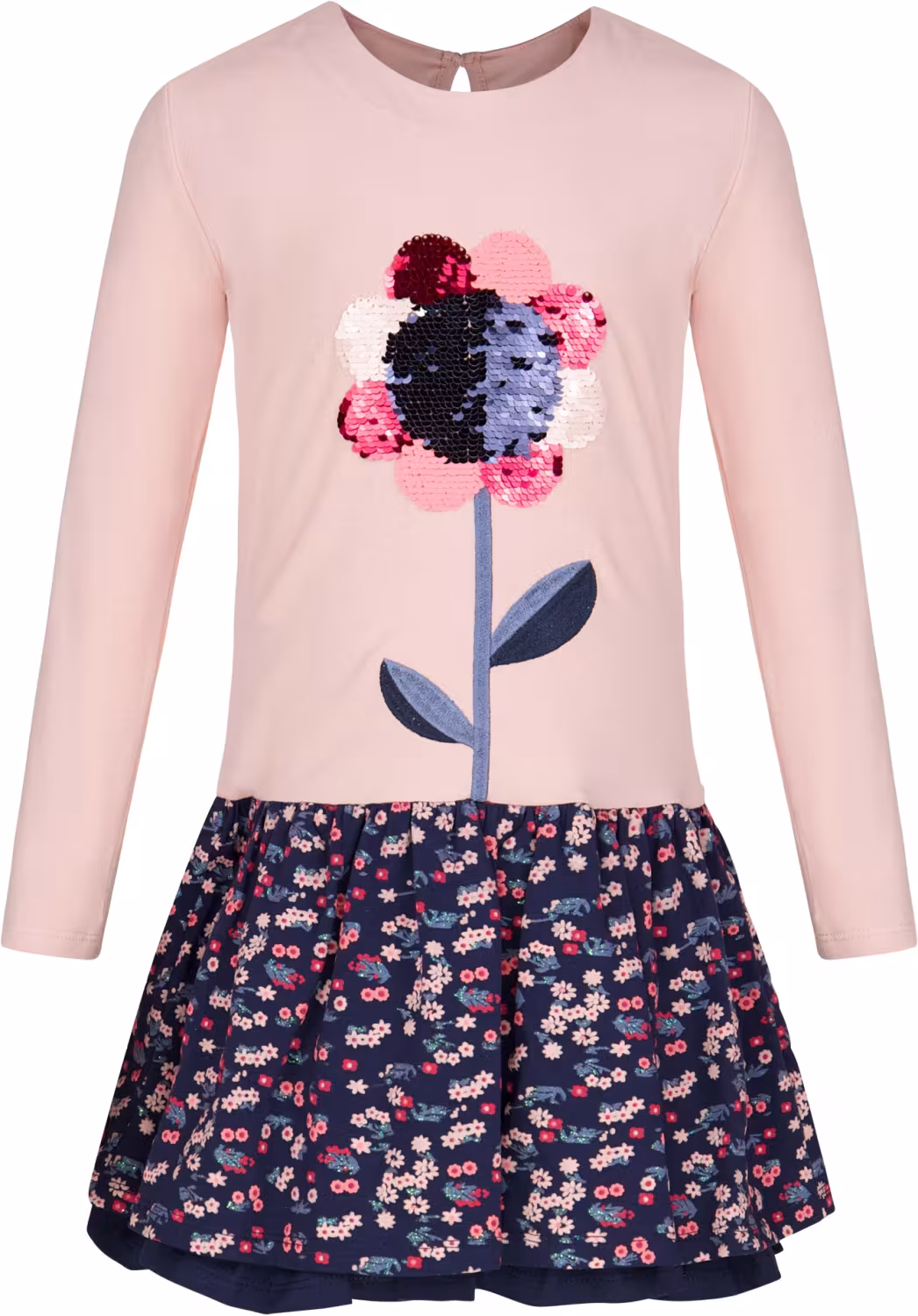 Happy Girls M&auml;dchen Kleid Blume dusty rose