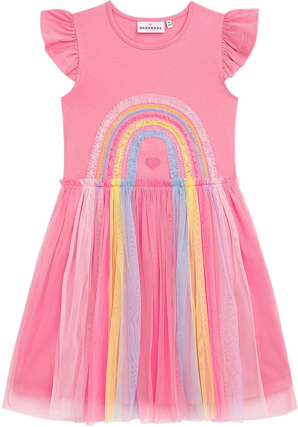 DANAMADE M&auml;dchen Kleid Sommerkleid Regenbogen Carla candy