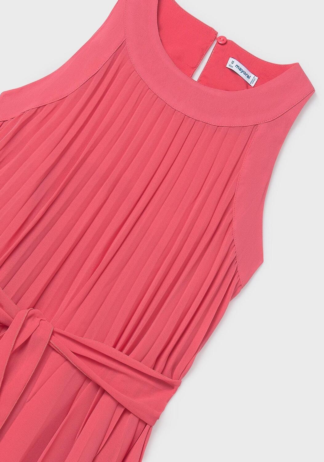 mayoral Teens M&auml;dchen Kleid Plissee koralle