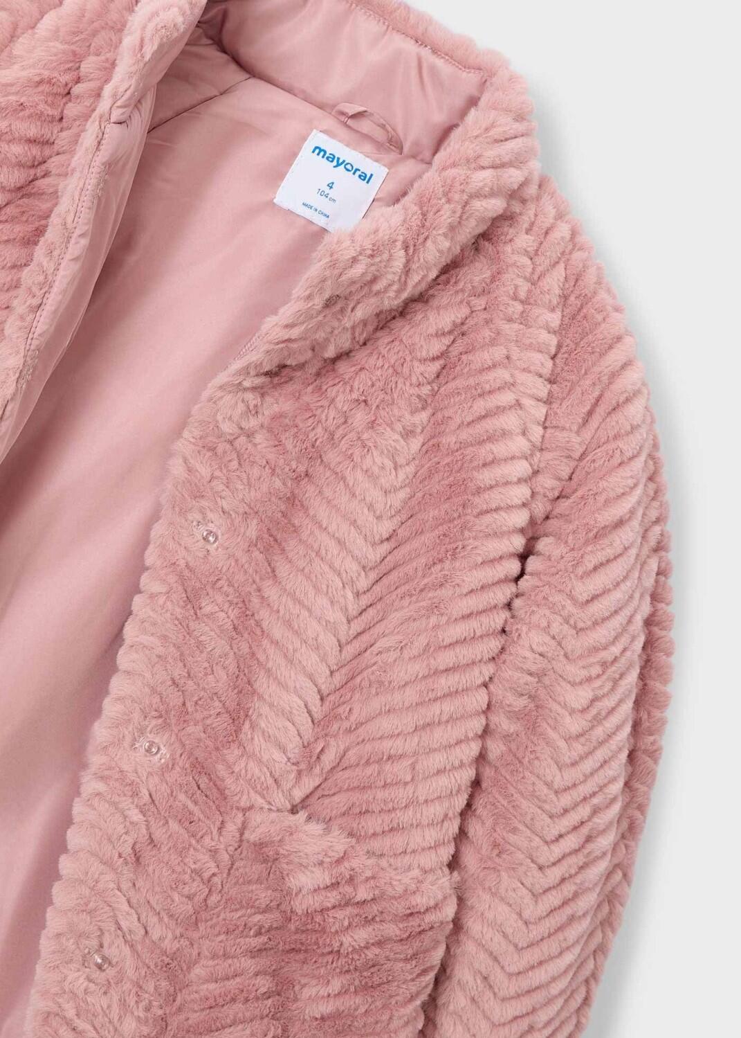 Mayoral Mädchen Winter Jacke Webpelz rosa