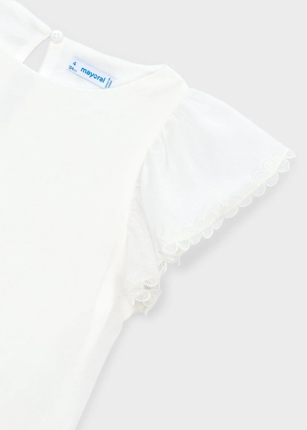 mayoral Kinder M&auml;dchen Bluse Tunika Chiffon ecru