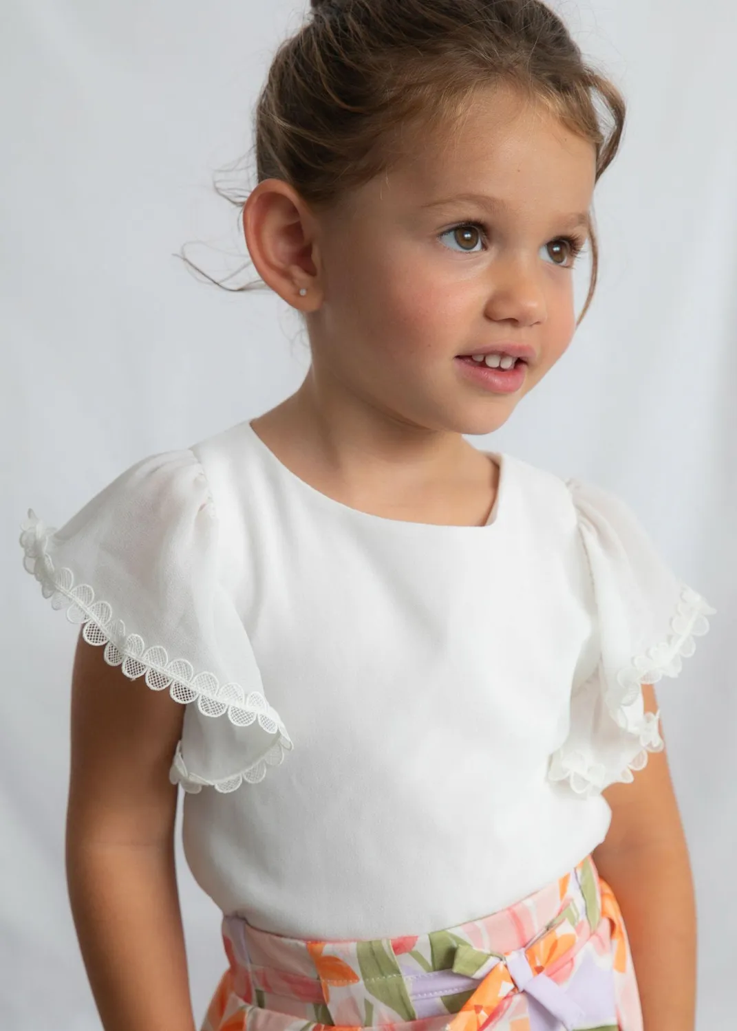 mayoral Kinder M&auml;dchen Bluse Tunika Chiffon ecru