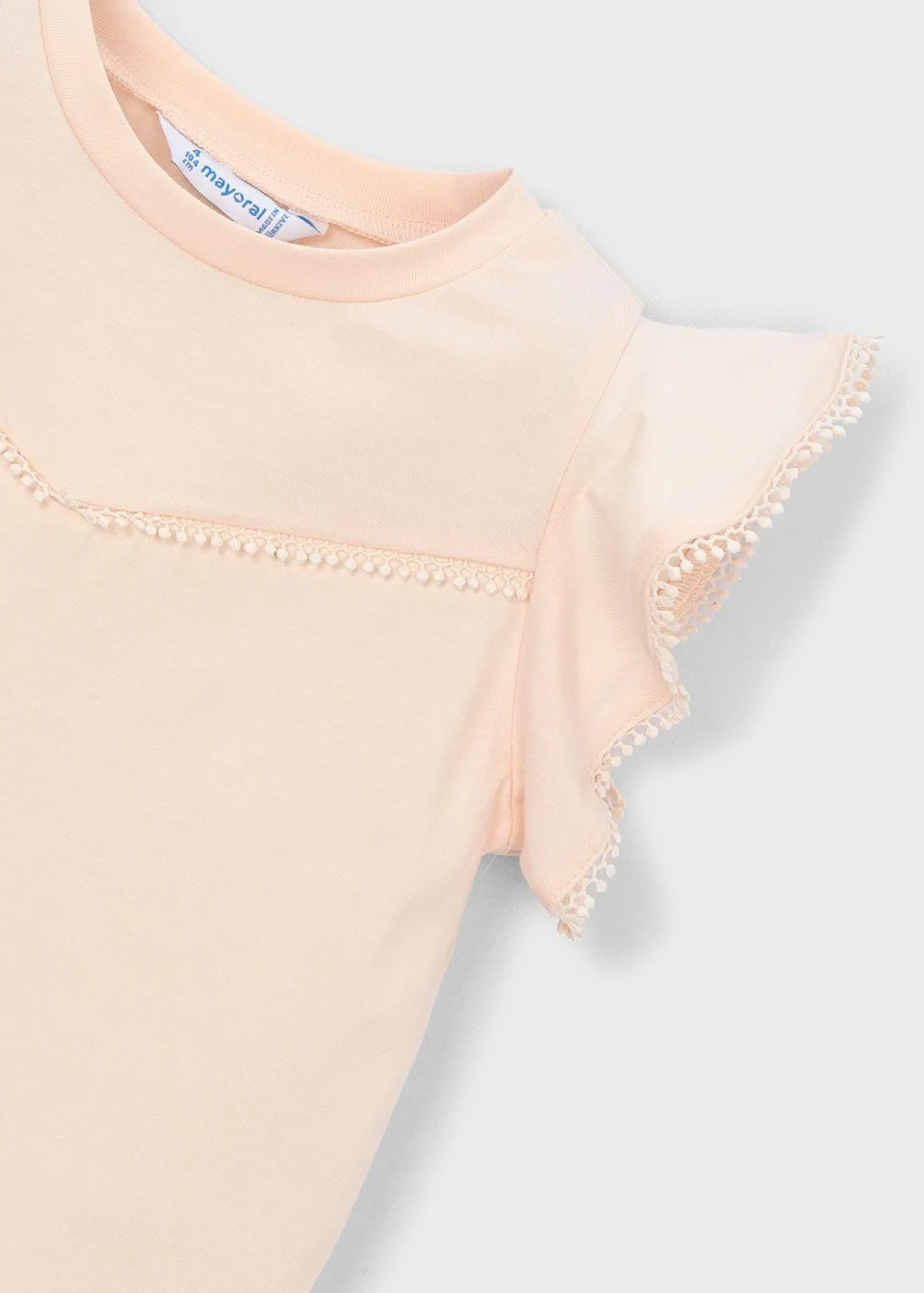 mayoral Kinder M&auml;dchen Shirt mit Borten aprikot