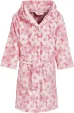 Kinder Bademantel Fleece Hawaii rosa