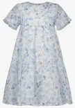 Topo Kinderkleid Mädchen Kleid festlich Flower blau weiß