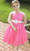 Cinderella Couture Blumenkind Mädchenkleid Punkte pink