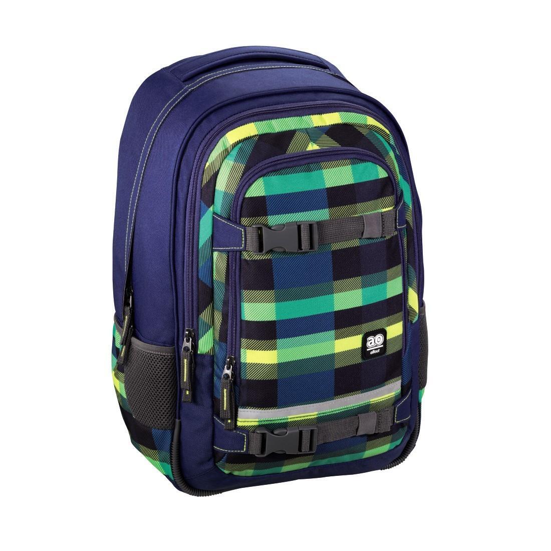 All Out Rucksack Selby Check Green