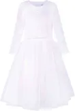 Happy Girls Kommunionkleid Kinderkleid Langarm weiß