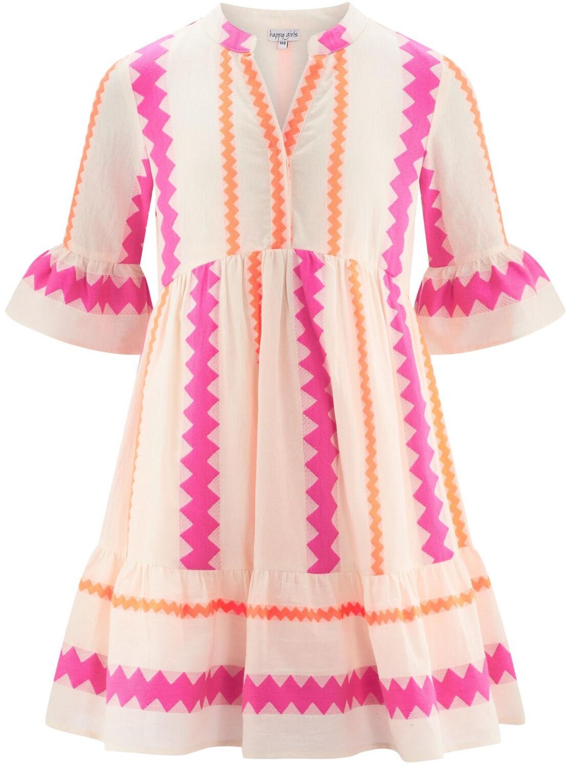 Happy Girls Teens M&auml;dchen Kleid Sommerkleid Siggi ecru neon