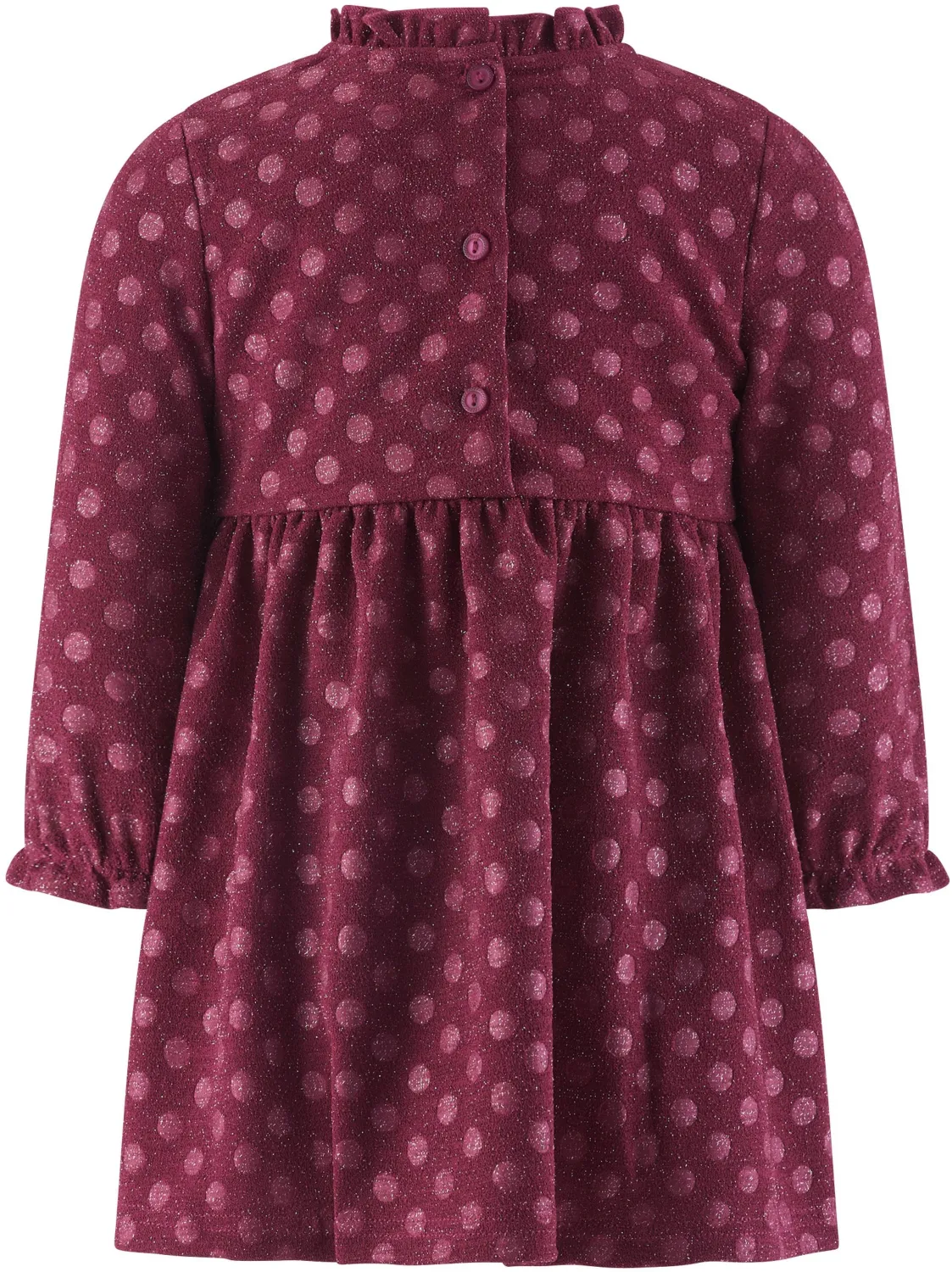 Happy Girls Mädchen Baby Kleid Punkte berry hinten