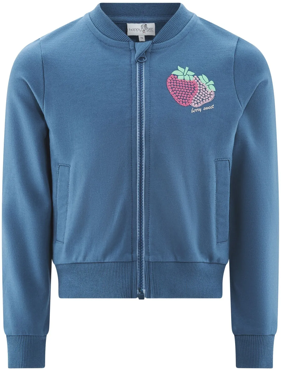Happy Girls Kinder M&auml;dchen Sweatjacke jeansblau