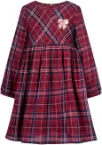 Happy Girls Mädchen Kleid Kinderkleid Weihnachten kariert rot