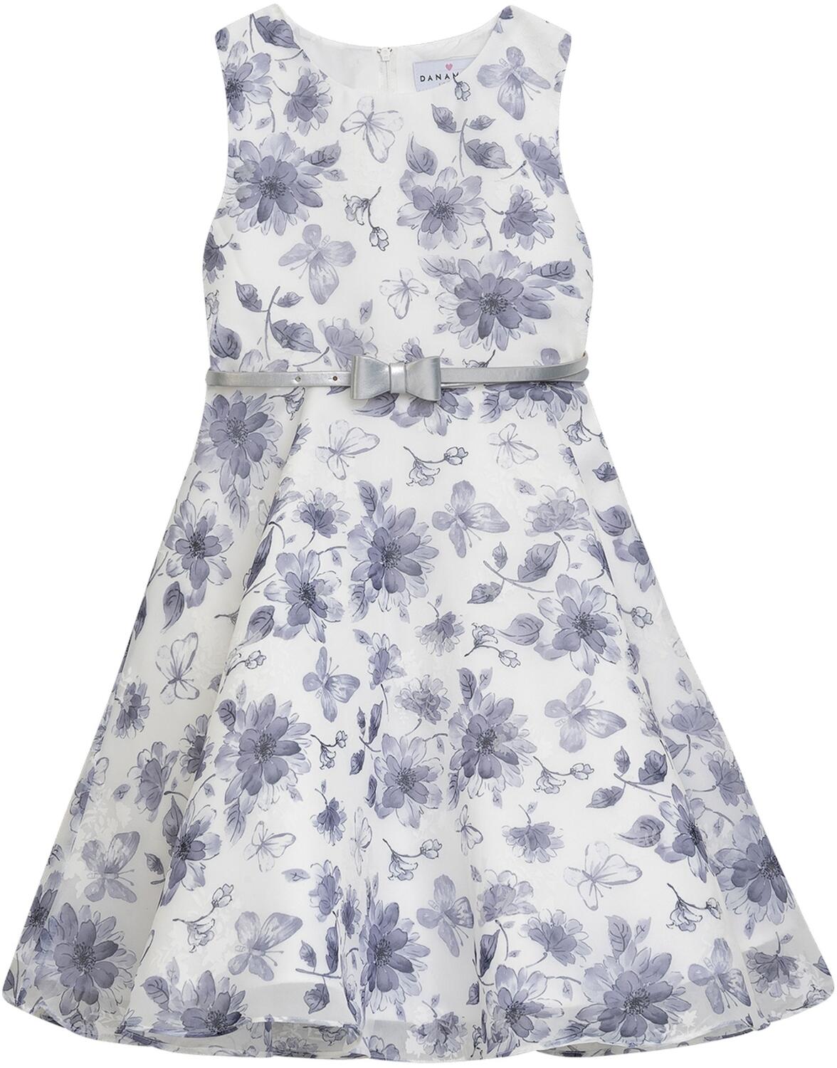 DANAMADE festliches M&auml;dchen Kinder Kleid Meva grau