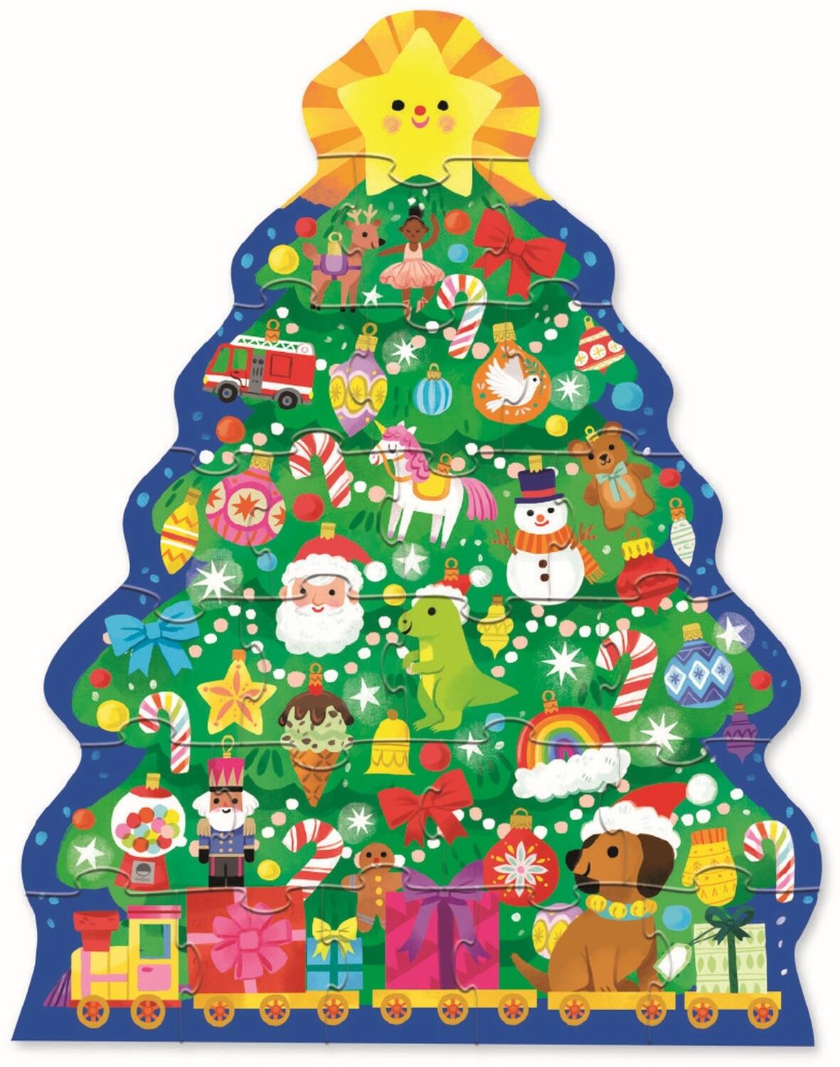 Crocodile Creek Puzzle 24 Teile Weihnachten Weihnachtsbaum