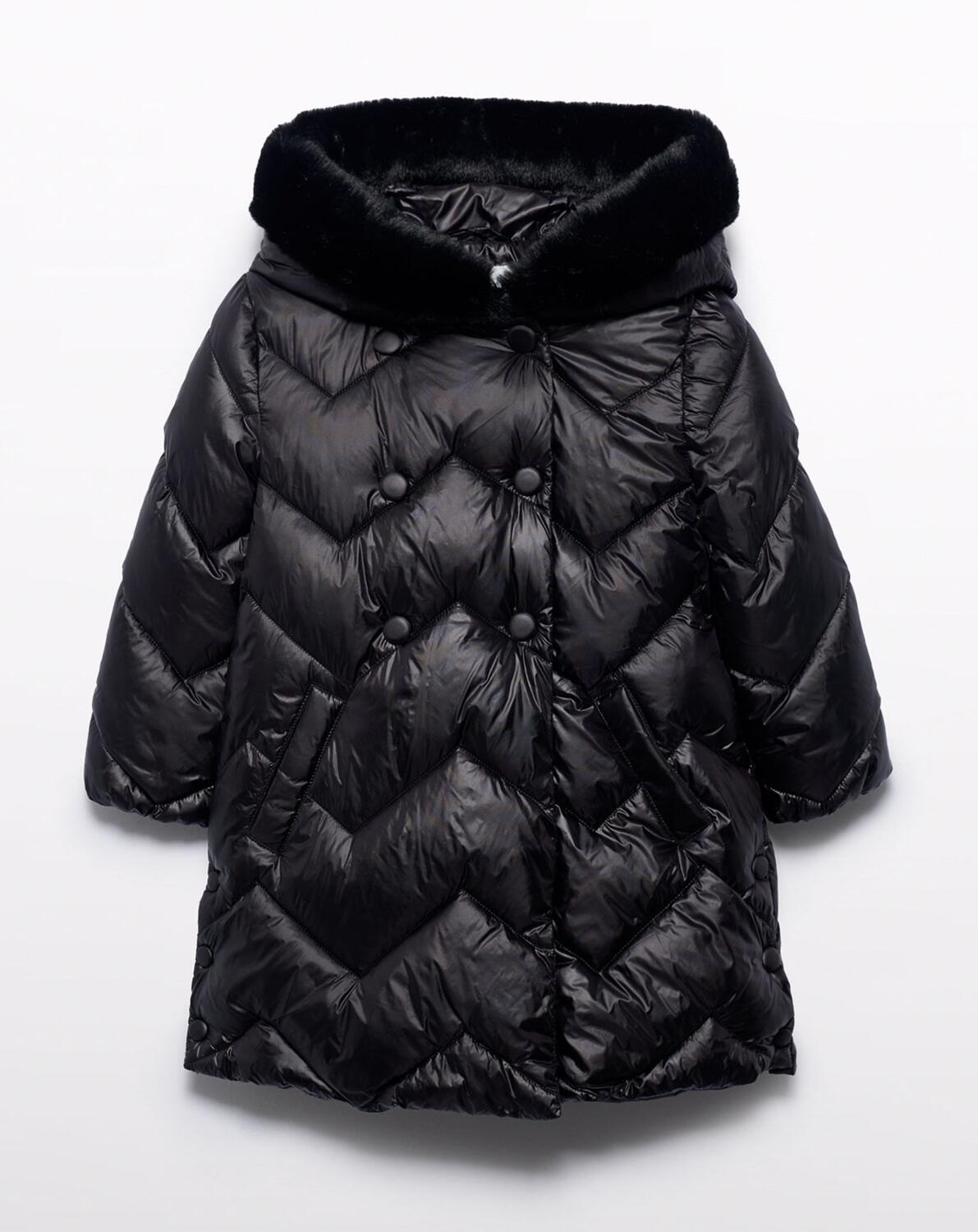 abel & lula M&auml;dchen Winter Jacke lang schwarz