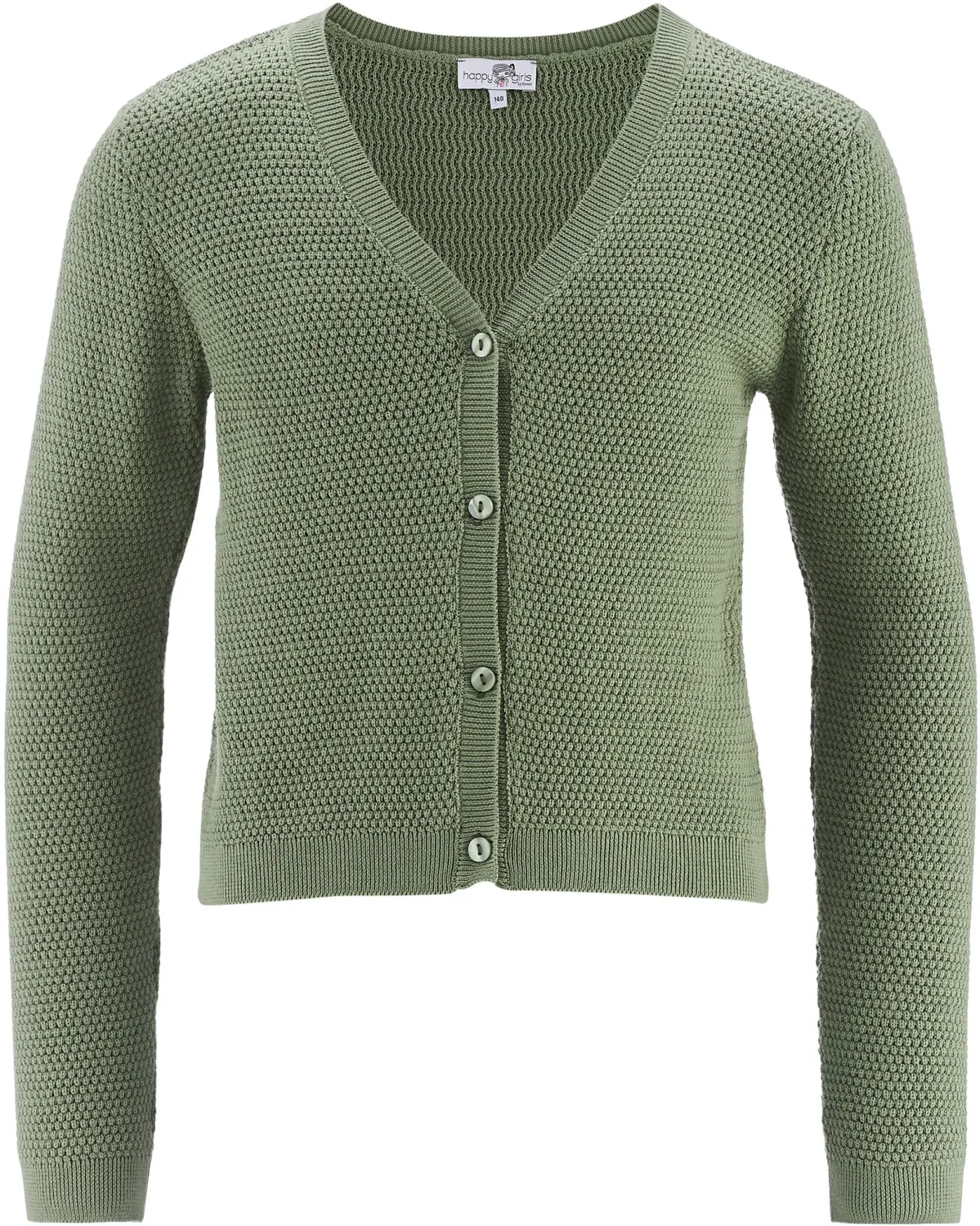 Happy Girls M&auml;dchen Strickjacke Cardigan light olive