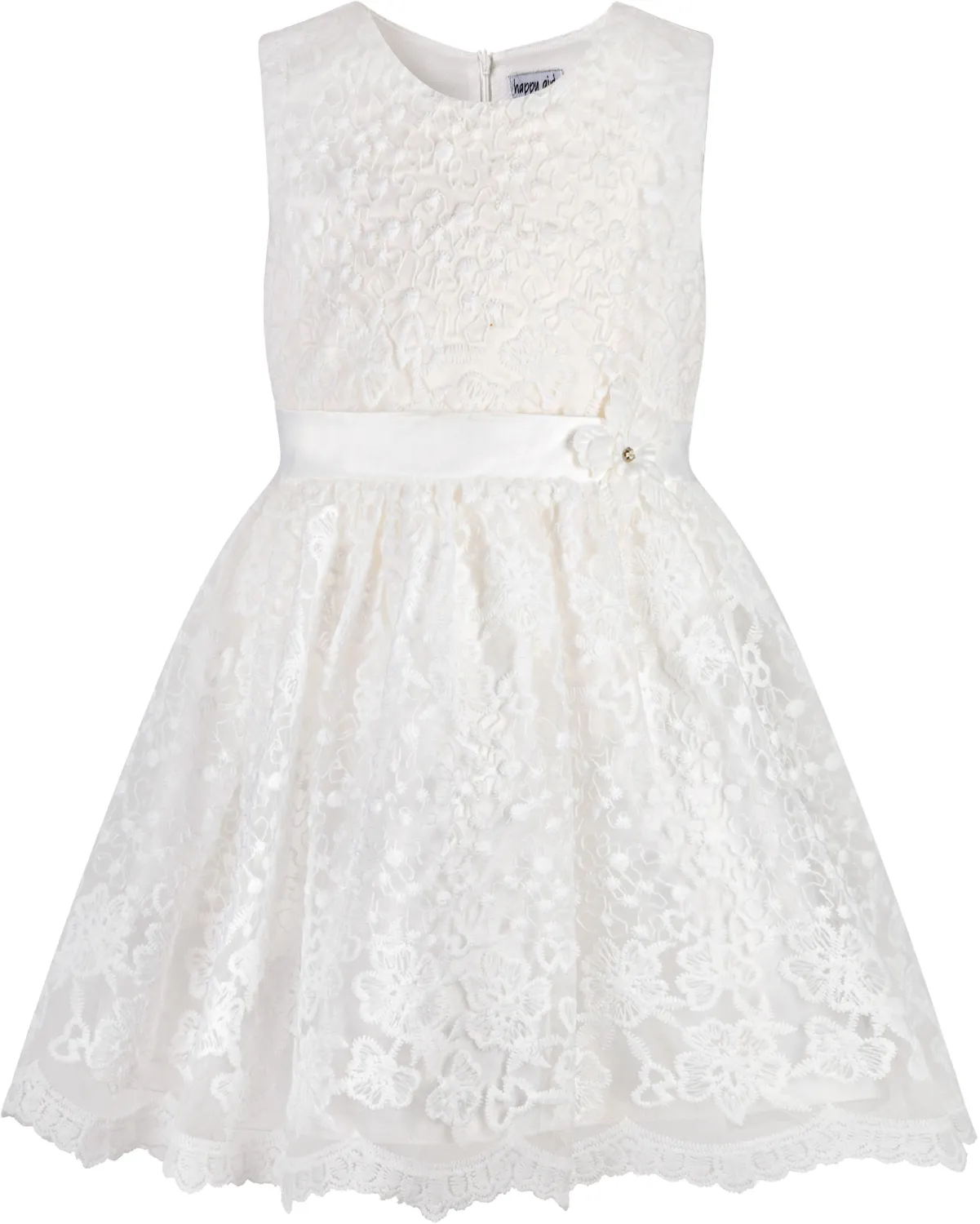 Happy Girls festliches Kinderkleid Babykleid Taufkleid Merle ecru