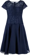Happy Girls Teens Kleid festlich Konfirmation Spitze blau
