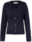 Happy Girls Teens Mädchen Strickjacke Cardigan Fransengarn blau