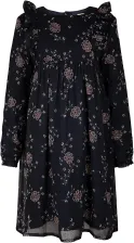 Happy Girls Teens M&auml;dchen Kleid mit Blumen-Druck blau