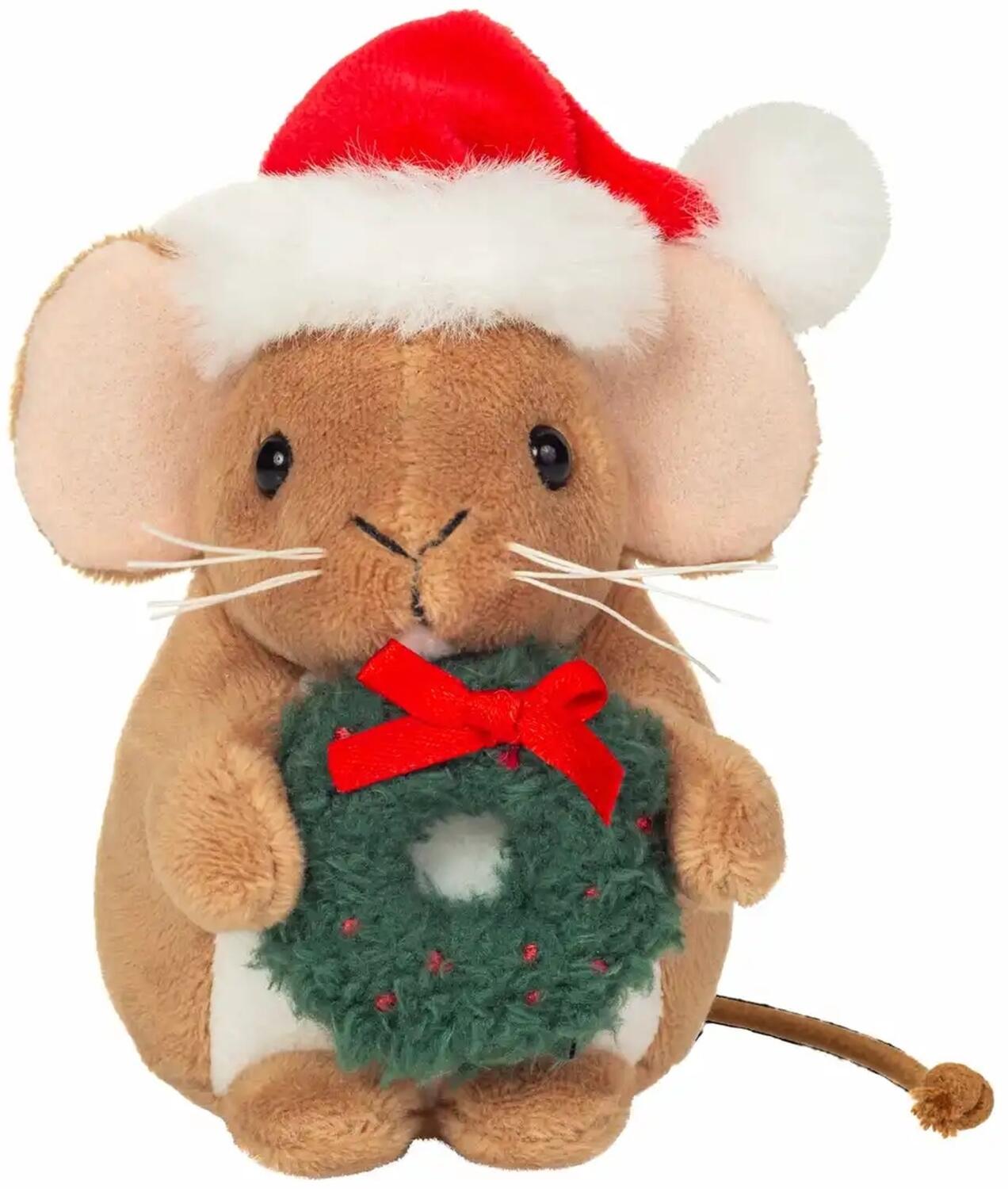 Teddy Hermann Weihnachten Weihnachtsmaus mit Kranz